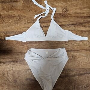 White Triangle Bikini Set